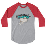 Cream Shiba 500 3/4 sleeve raglan shirt - Stubborn Shiba Co