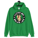 I LOVE MY BLACK & TAN SHIBA INU - Hooded Sweatshirt