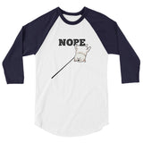 Cream Shiba "NOPE" - 3/4 sleeve raglan shirt