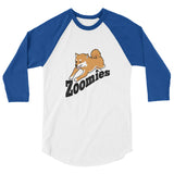 Zoomies!! Red Shiba - 3/4 sleeve raglan shirt - Stubborn Shiba Co