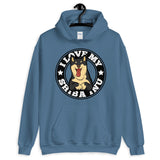 I LOVE MY BLACK & TAN SHIBA INU - Hooded Sweatshirt