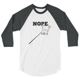 Cream Shiba "NOPE" - 3/4 sleeve raglan shirt