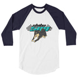 Black and Tan Shiba 500 3/4 sleeve raglan shirt - Stubborn Shiba Co