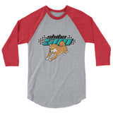 Red Shiba 500 3/4 sleeve raglan shirt - Stubborn Shiba Co