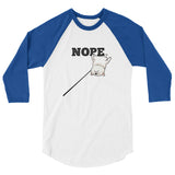 Cream Shiba "NOPE" - 3/4 sleeve raglan shirt