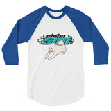 Cream Shiba 500 3/4 sleeve raglan shirt - Stubborn Shiba Co