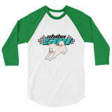 Cream Shiba 500 3/4 sleeve raglan shirt - Stubborn Shiba Co