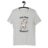 Cute Butt Stubborn - Cream Shiba - Short-Sleeve Unisex T-Shirt