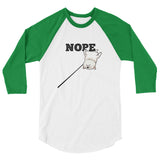 Cream Shiba "NOPE" - 3/4 sleeve raglan shirt