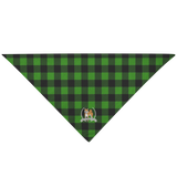 Stubborn Shiba Co - Green Plaid Bandana