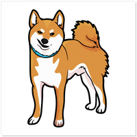 Red Shiba Kiss Cut Stickers 10 Pack!