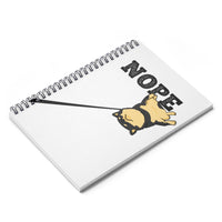 Nope Black and Tan Shiba - Spiral Notebook - Ruled Line - Stubborn Shiba Co