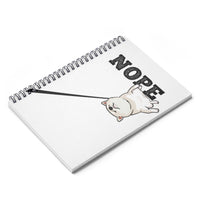 Nope Cream Shiba - Spiral Notebook - Ruled Line - Stubborn Shiba Co