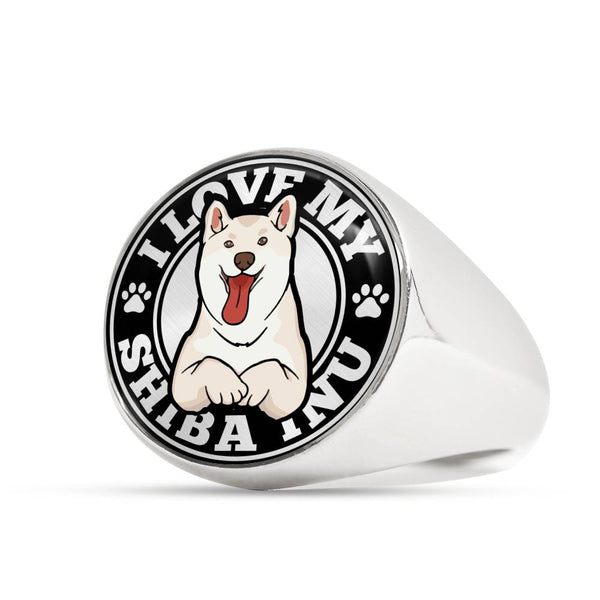I Love my Shiba Inu - Cream Ring - Stubborn Shiba Co