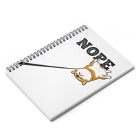 Nope Red Shiba - Spiral Notebook - Ruled Line - Stubborn Shiba Co