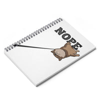 Nope Sesame Shiba - Spiral Notebook - Ruled Line - Stubborn Shiba Co