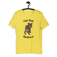 Cute Butt Stubborn - Sesame Shiba - Short-Sleeve Unisex T-Shirt