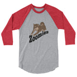 Zoomies!! Sesame Shiba - 3/4 sleeve raglan shirt - Stubborn Shiba Co