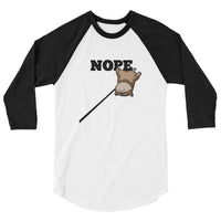 Sesame Shiba "NOPE" - 3/4 sleeve raglan shirt