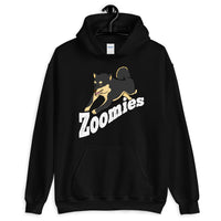 Zoomies!! Black and Tan Shiba - Hooded Sweatshirt