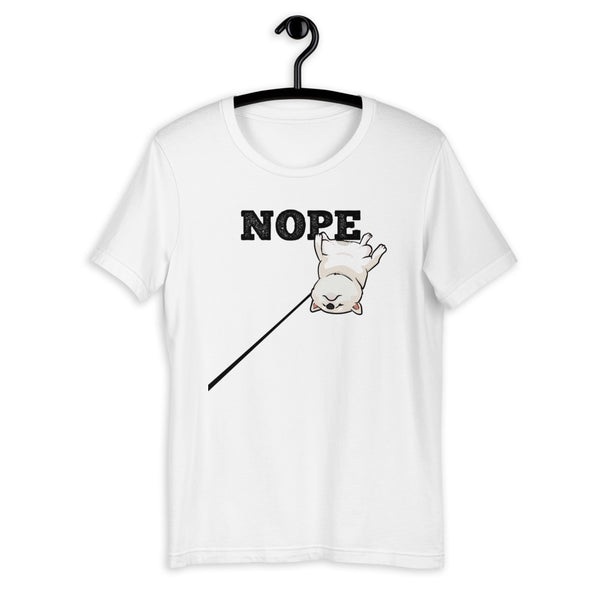 Nope - Cream Shiba- Short-Sleeve Unisex T-Shirt