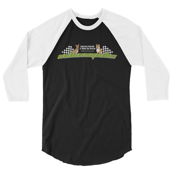 American Basenji & Shiba Inu Rescue - 3/4 sleeve raglan shirt - Stubborn Shiba Co