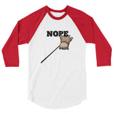 Sesame Shiba "NOPE" - 3/4 sleeve raglan shirt