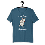 Cute Butt Stubborn - Cream Shiba - Short-Sleeve Unisex T-Shirt