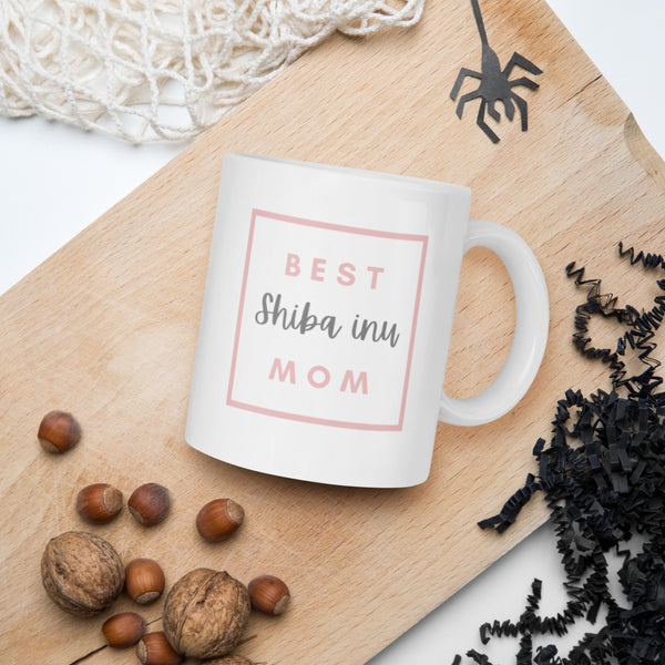 Best Shiba Inu Mom - White glossy mug